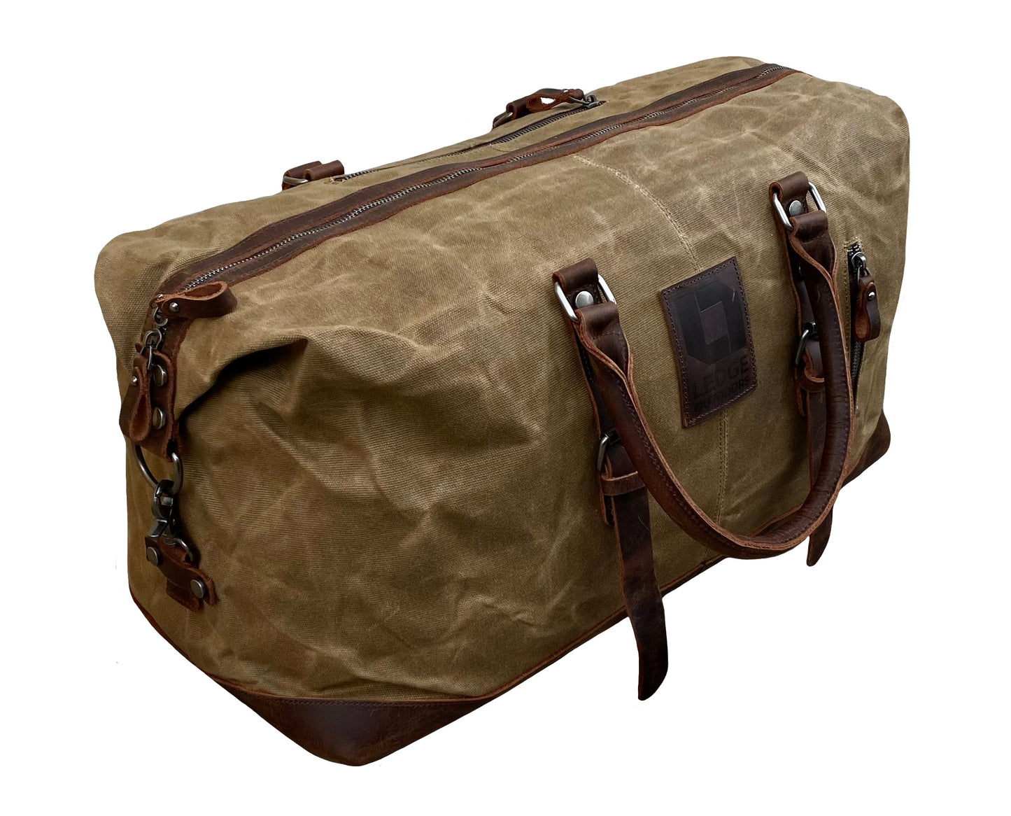 Leather and Wax Canvas Travel Duffle