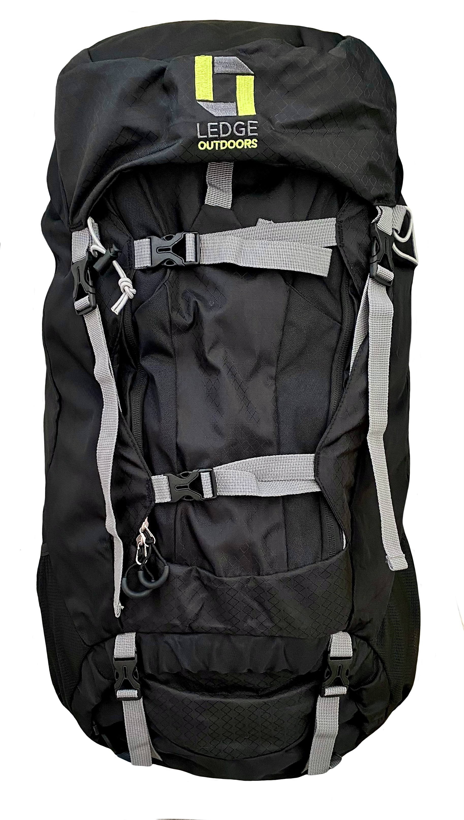 Kinetic 60 Liter Hiking Backpack Black 801inc