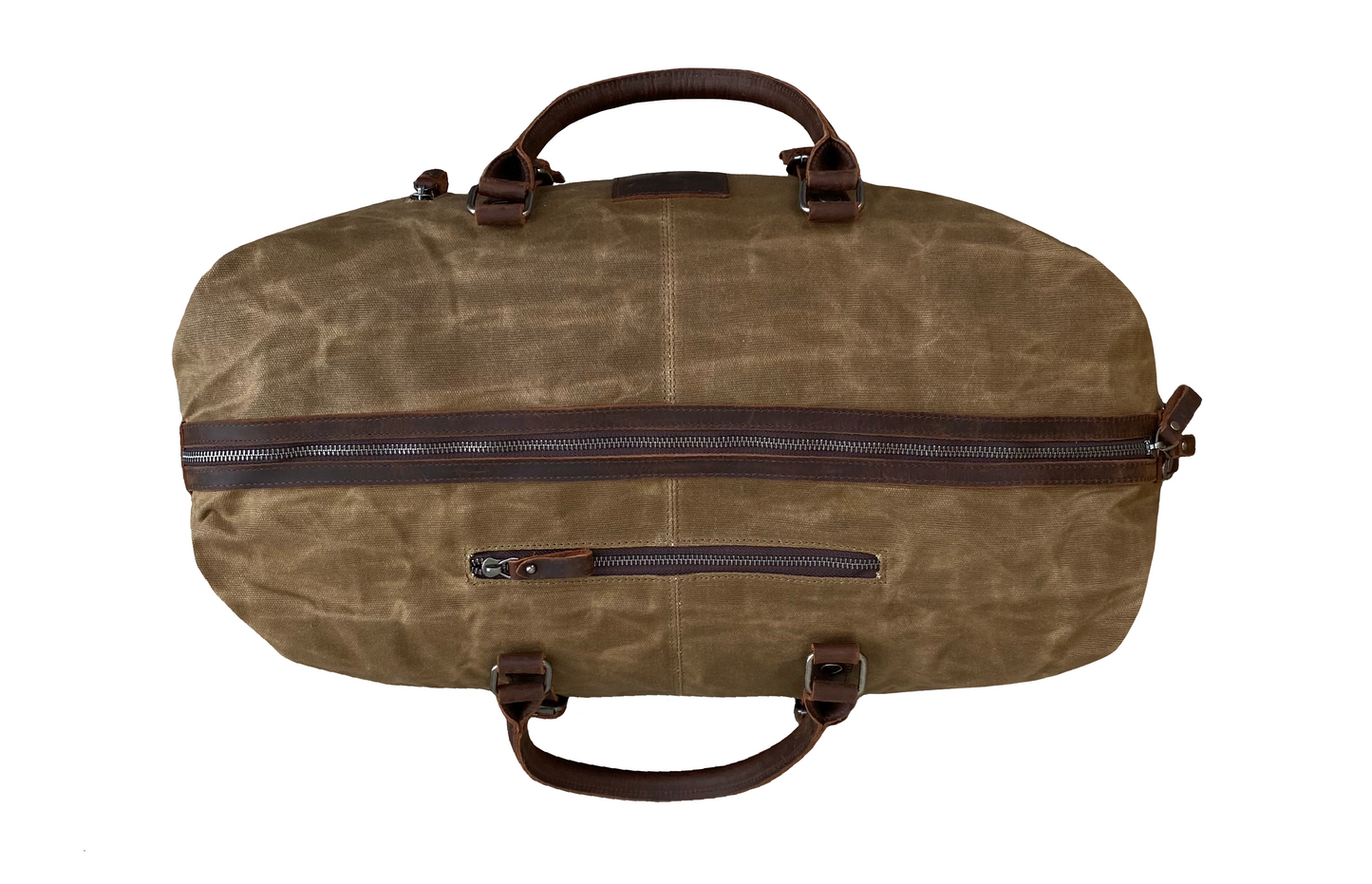 Leather and Wax Canvas Travel Duffle